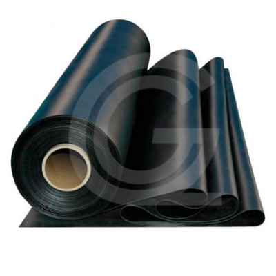 Plaatrubber | Neopreen (CR) | 70° Shore A | Basic (10%) | zwart | 1.40 meter breed | 20 mm